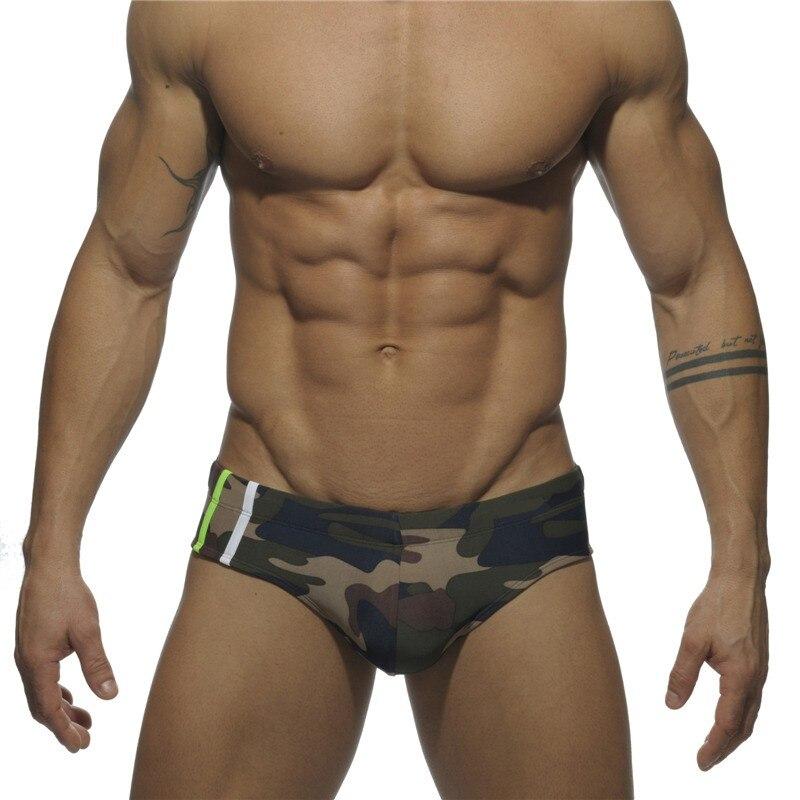9 Styles Sexy Swimwear Men Briefs Camouflage Print Swimsuit Men Swimwear Beach Shorts Mens Swim Briefs Swimming Trunks