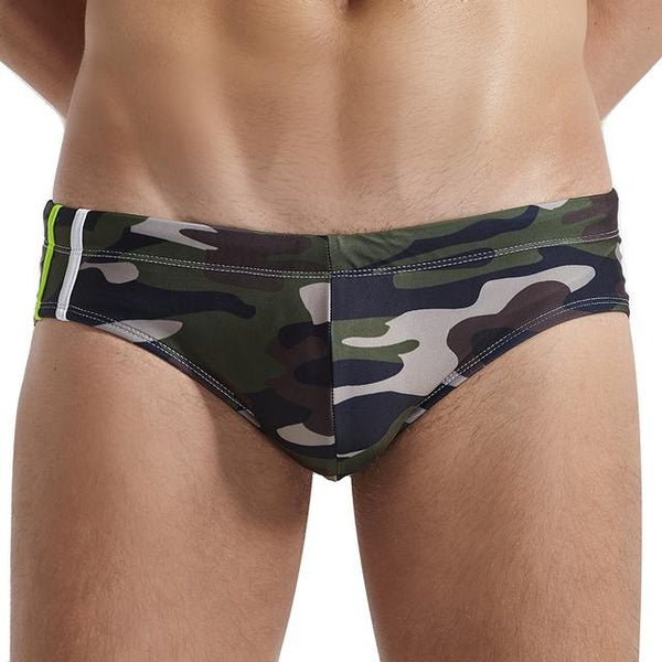 9 Styles Sexy Swimwear Men Briefs Camouflage Print Swimsuit Men Swimwear Beach Shorts Mens Swim Briefs Swimming Trunks
