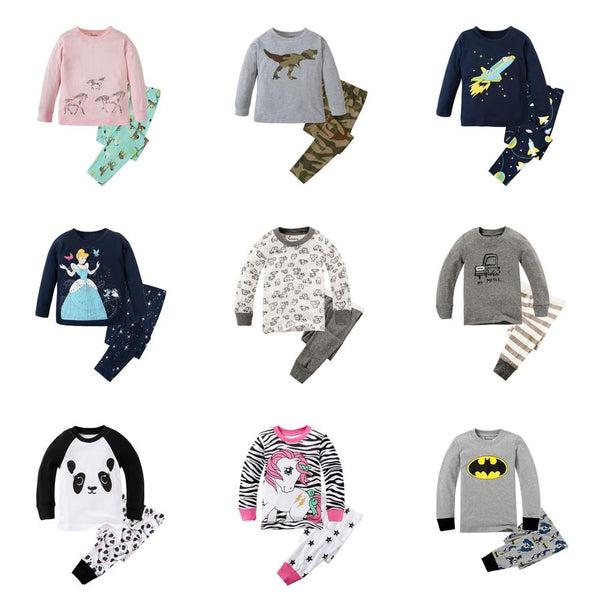 Baby Pyjamas Boys Car Styling Sleepwear Kids Pijamas Girls Pajamas Sets Children Spiderman Superman Batman Nightwear
