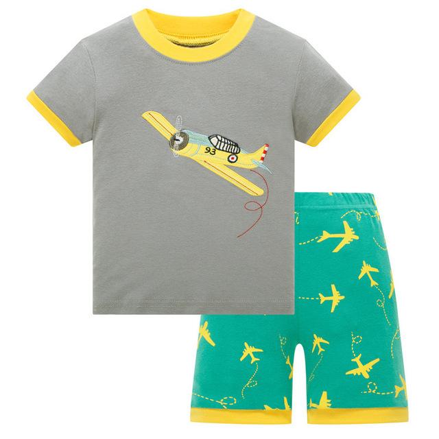 2019 Hot Summer Kids Pajamas Baby Boys Clothing Cartoon Costume Short Sleeve Pijamas children Sleepwear Pajamas Sets