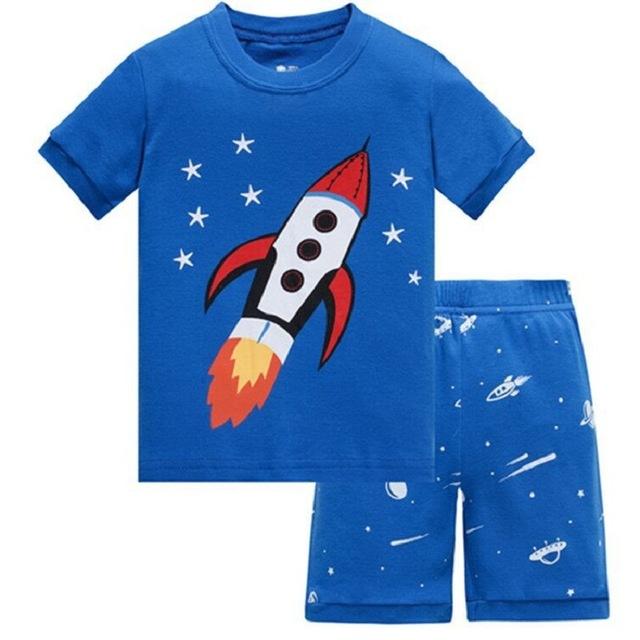 2019 Hot Summer Kids Pajamas Baby Boys Clothing Cartoon Costume Short Sleeve Pijamas children Sleepwear Pajamas Sets