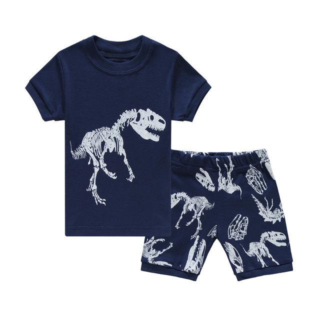 2019 Hot Summer Kids Pajamas Baby Boys Clothing Cartoon Costume Short Sleeve Pijamas children Sleepwear Pajamas Sets
