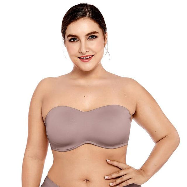 Women's Smooth Seamless Invisible Underwire Strapless Minimizer Bra