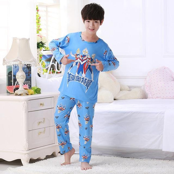 Pajamas set for children spring kid's home clothes boys cute cartoon long sleeved sleepwear 2018 new style girls clothing set