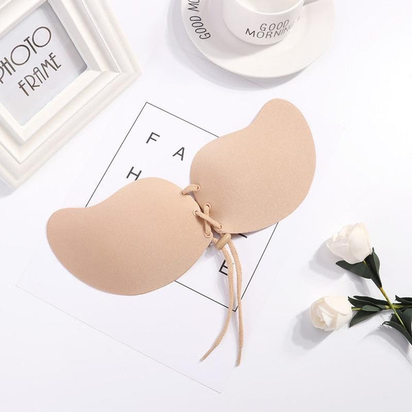 Sexy Women Strapless Push Up Bra Silicone Mango Shape Self-Adhesive Front Bust Sexy breathable invisible bra