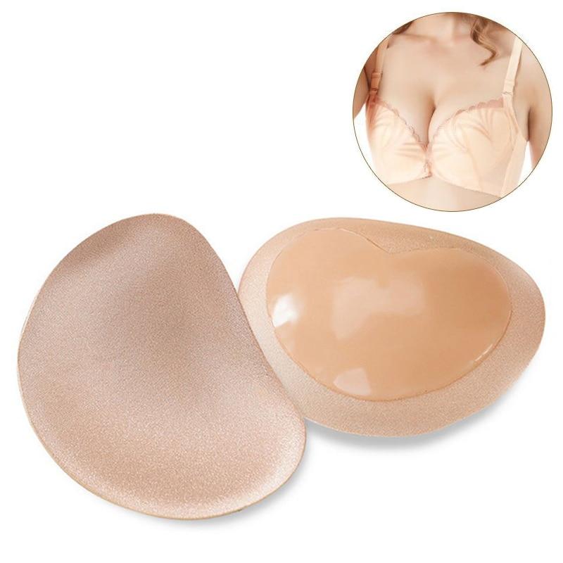 Bikini Bra Pad Women 1 Pair Fashion Thick Auto-stick Sponge Invisibility Push Up Universal Insert Gel Enhancer Swimsuit Bra