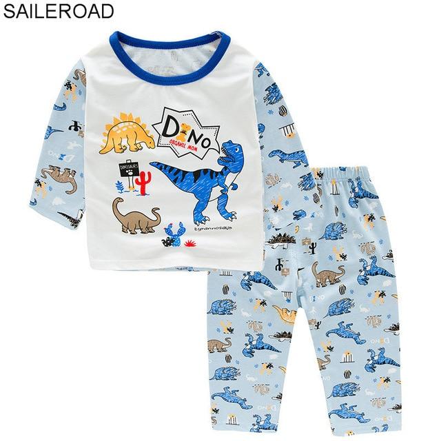 SAILEROAD Baby Girls Pajamas Set Cartoon Lovely Girl Printed pyjamas Autumn Long Sleeve Sleepwear Boy Cotton Children's pijamas