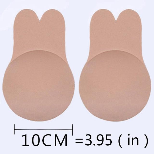Lingerie Silicone Nipple Cover Stickers Rabbit Bra Push Up Bra Women Self Adhesive  Invisible Bra Strapless Blackless Bralette