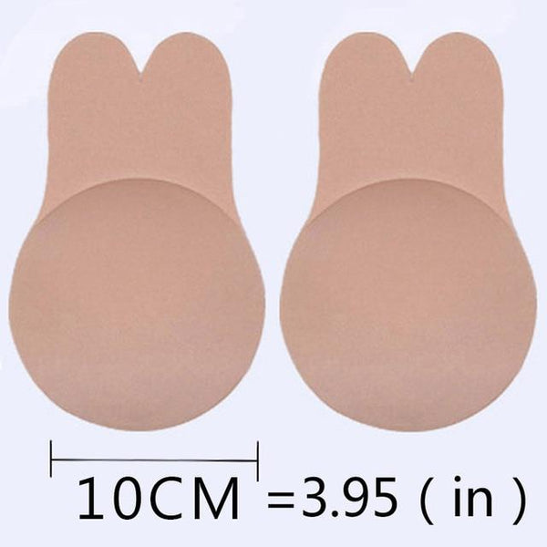 Lingerie Silicone Nipple Cover Stickers Rabbit Bra Push Up Bra Women Self Adhesive  Invisible Bra Strapless Blackless Bralette
