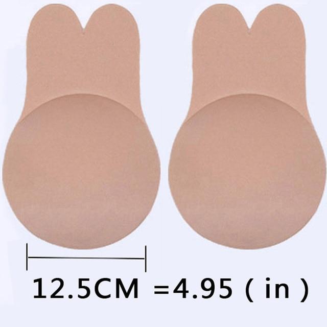 Lingerie Silicone Nipple Cover Stickers Rabbit Bra Push Up Bra Women Self Adhesive  Invisible Bra Strapless Blackless Bralette