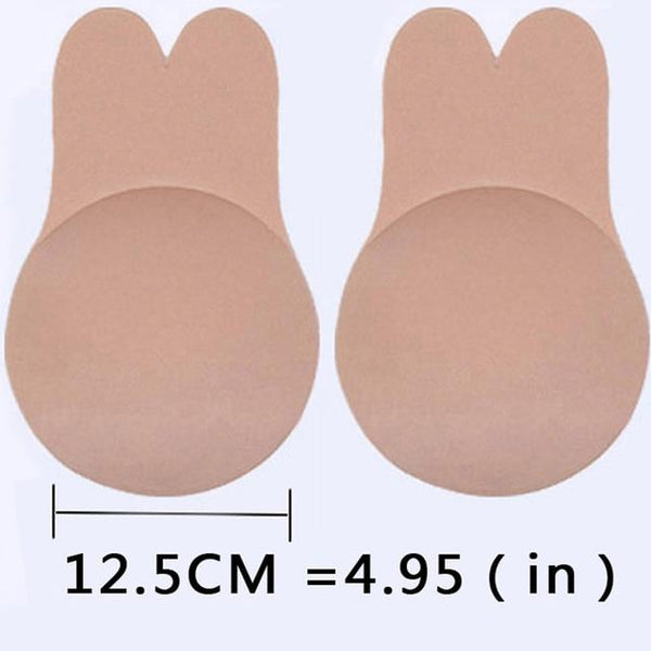 Lingerie Silicone Nipple Cover Stickers Rabbit Bra Push Up Bra Women Self Adhesive  Invisible Bra Strapless Blackless Bralette