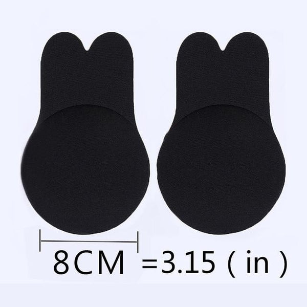Lingerie Silicone Nipple Cover Stickers Rabbit Bra Push Up Bra Women Self Adhesive  Invisible Bra Strapless Blackless Bralette