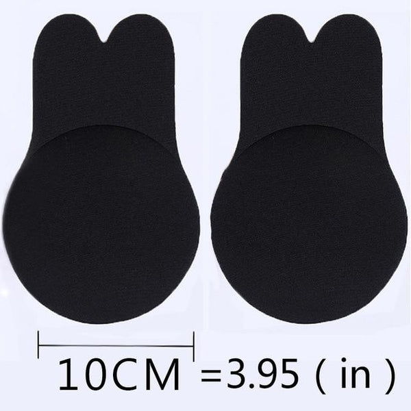 Lingerie Silicone Nipple Cover Stickers Rabbit Bra Push Up Bra Women Self Adhesive  Invisible Bra Strapless Blackless Bralette