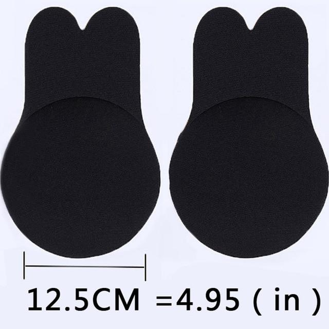Lingerie Silicone Nipple Cover Stickers Rabbit Bra Push Up Bra Women Self Adhesive  Invisible Bra Strapless Blackless Bralette