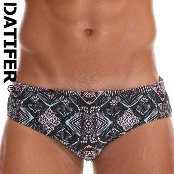 Datifer Men Swimwear Low Sexy Boxers Men's Swim Brief Sportive Beachwear Shorts Sunga Man Swimsuit Sexy Brief