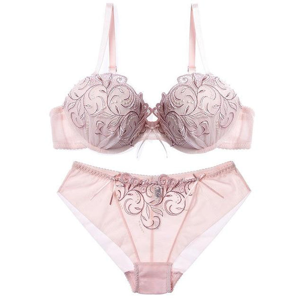 Lilymoda Women Sexy Hot Erotic Transparent Lingerie Ultrathin Bra Brief Set Lace Embroidery Seamless Panties Underwear Brassiere