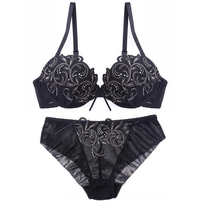 Lilymoda Women Sexy Hot Erotic Transparent Lingerie Ultrathin Bra Brief Set Lace Embroidery Seamless Panties Underwear Brassiere