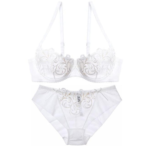 Lilymoda Women Sexy Hot Erotic Transparent Lingerie Ultrathin Bra Brief Set Lace Embroidery Seamless Panties Underwear Brassiere