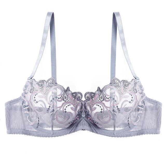 Lilymoda Women Sexy Hot Erotic Transparent Lingerie Ultrathin Bra Brief Set Lace Embroidery Seamless Panties Underwear Brassiere