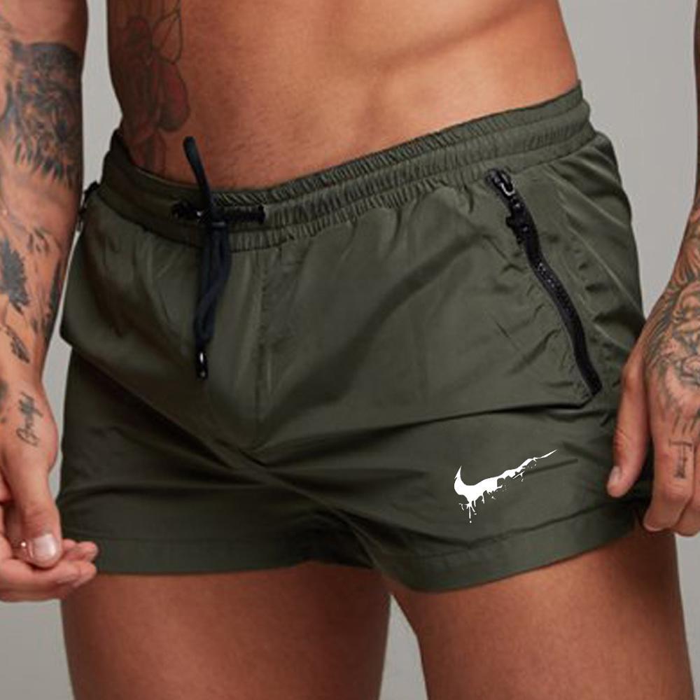 Summer Swimming Shorts For Men Quick Dry Swimwear Men Swimsuit Sport Gym Shorts Surf Boxer men's beach shorts Swim Trunks homme