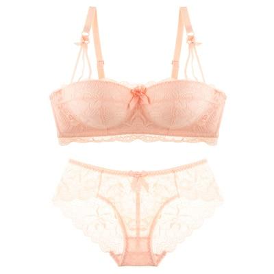 Super Push Up Bra Women Sexy Lingerie Half Cup Brassiere Embroidery Lace Wireless Underwear Bras For Small Breast White Black