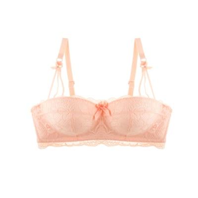 Super Push Up Bra Women Sexy Lingerie Half Cup Brassiere Embroidery Lace Wireless Underwear Bras For Small Breast White Black