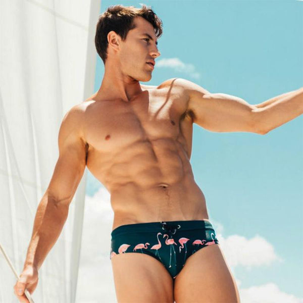 Hot Sale Men Swimwear Low Waist Sexy Pouch Gay for Man Swim Briefs Board Shorts Swimsuit Triangular Surf Men's Swimming Trunks