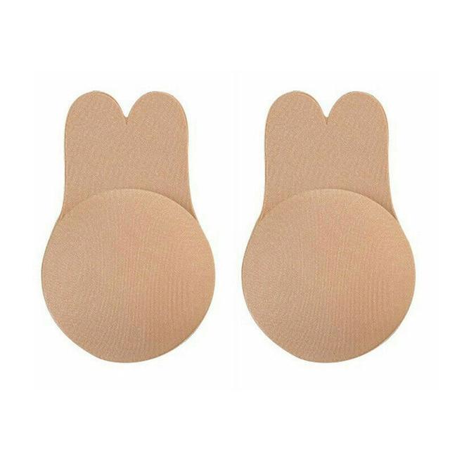 1Pair Women Self Adhesive Push Up Bra Silicone Nipple Cover Lift Tape Bra Sticky Women Invisible Brassie Strapless Blackless Bra
