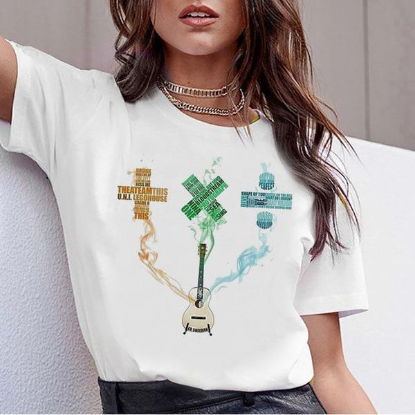 ed sheeran t shirt t-shirt tshirt female tee shirt new women top hip hop Fashion Streetwear ulzzang femme harajuku Short Sleeve