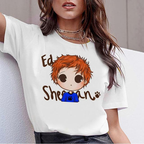 ed sheeran t shirt t-shirt tshirt female tee shirt new women top hip hop Fashion Streetwear ulzzang femme harajuku Short Sleeve