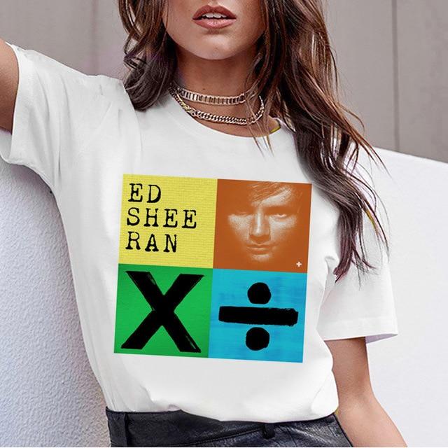 ed sheeran t shirt t-shirt tshirt female tee shirt new women top hip hop Fashion Streetwear ulzzang femme harajuku Short Sleeve