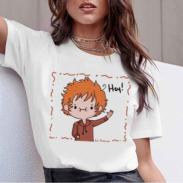 ed sheeran t shirt t-shirt tshirt female tee shirt new women top hip hop Fashion Streetwear ulzzang femme harajuku Short Sleeve