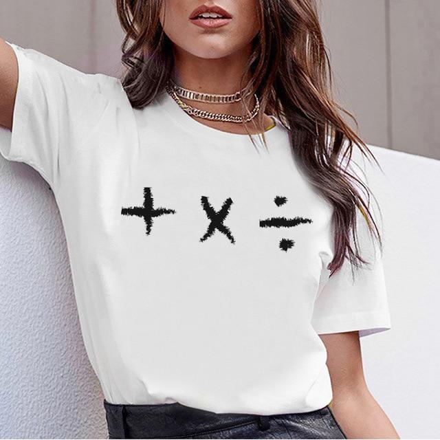 ed sheeran t shirt t-shirt tshirt female tee shirt new women top hip hop Fashion Streetwear ulzzang femme harajuku Short Sleeve