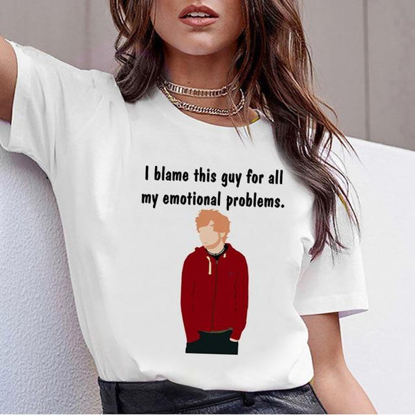 ed sheeran t shirt t-shirt tshirt female tee shirt new women top hip hop Fashion Streetwear ulzzang femme harajuku Short Sleeve