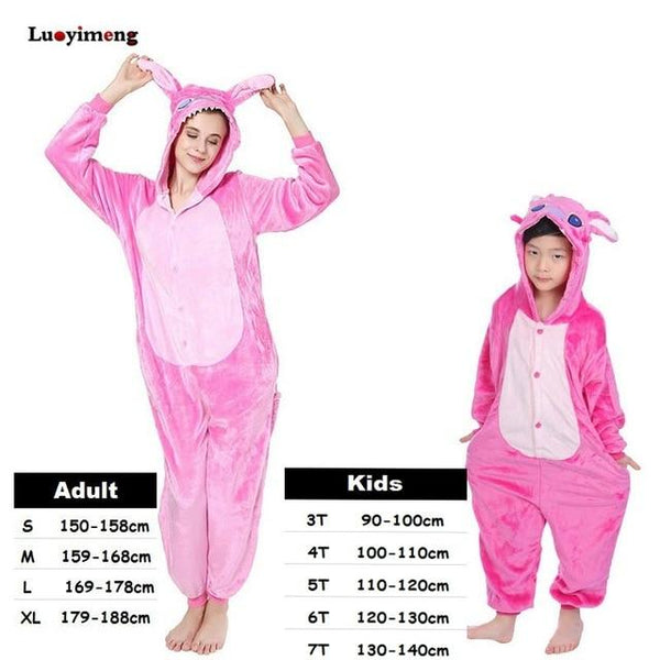Boys Girls Kigurumi Pajama Sets Panda Unicorn Pajamas For Women Pijimas Onesie Adults Animal Sleepwear Winter Warm Pyjamas Kids