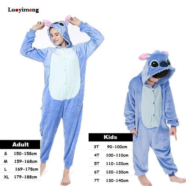 Boys Girls Kigurumi Pajama Sets Panda Unicorn Pajamas For Women Pijimas Onesie Adults Animal Sleepwear Winter Warm Pyjamas Kids