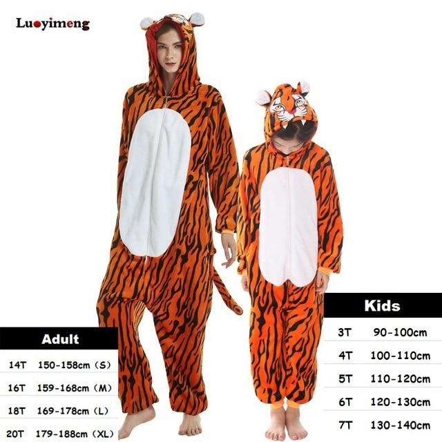 Boys Girls Kigurumi Pajama Sets Panda Unicorn Pajamas For Women Pijimas Onesie Adults Animal Sleepwear Winter Warm Pyjamas Kids