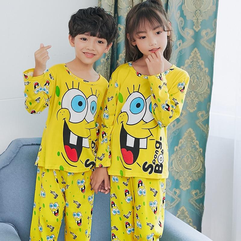 Children Pajamas Autumn Winter Long Sleeve Cartoon Kids Catamite Girl sleepwear Suit Lovely Children's Pyjamas Boy Home Clothes