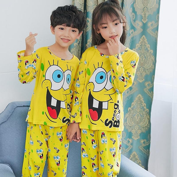 Children Pajamas Autumn Winter Long Sleeve Cartoon Kids Catamite Girl sleepwear Suit Lovely Children's Pyjamas Boy Home Clothes
