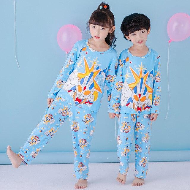 Children Pajamas Autumn Winter Long Sleeve Cartoon Kids Catamite Girl sleepwear Suit Lovely Children's Pyjamas Boy Home Clothes