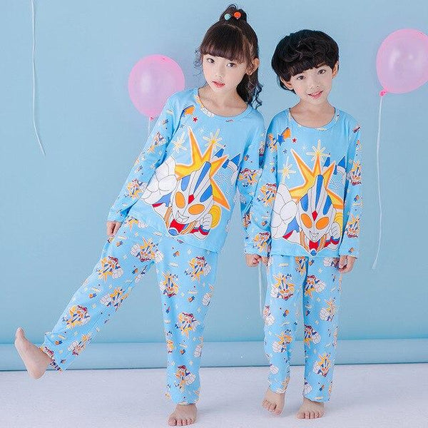 Children Pajamas Autumn Winter Long Sleeve Cartoon Kids Catamite Girl sleepwear Suit Lovely Children's Pyjamas Boy Home Clothes