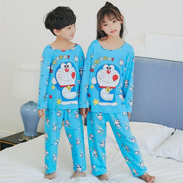 Children Pajamas Autumn Winter Long Sleeve Cartoon Kids Catamite Girl sleepwear Suit Lovely Children's Pyjamas Boy Home Clothes