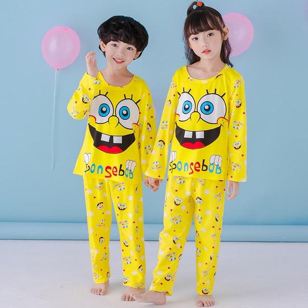 Children Pajamas Autumn Winter Long Sleeve Cartoon Kids Catamite Girl sleepwear Suit Lovely Children's Pyjamas Boy Home Clothes