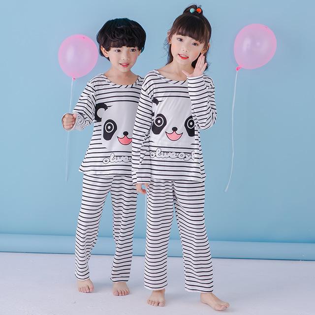 Children Pajamas Autumn Winter Long Sleeve Cartoon Kids Catamite Girl sleepwear Suit Lovely Children's Pyjamas Boy Home Clothes