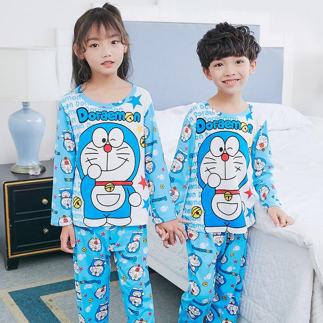 Children Pajamas Autumn Winter Long Sleeve Cartoon Kids Catamite Girl sleepwear Suit Lovely Children's Pyjamas Boy Home Clothes