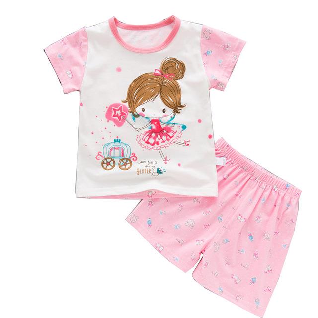 SAILEROAD Baby Girls  Pyjamas Children Cartoon Cute Lovely Girl Pajamas Set pijama infantil Kids Unicorn Pyjamas Sleepwear Suits