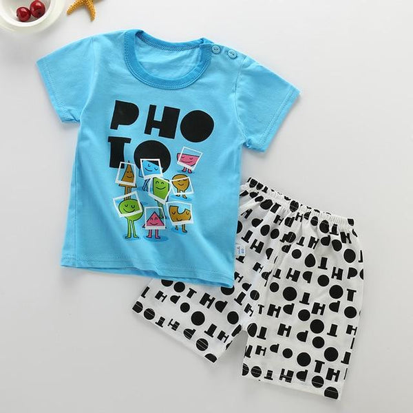pyjamas kids cotton toddler cartoon summer children pajamas sets for baby girls boys short sleeve sleepwear pyjama enfant garcon