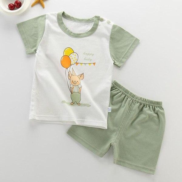 pyjamas kids cotton toddler cartoon summer children pajamas sets for baby girls boys short sleeve sleepwear pyjama enfant garcon