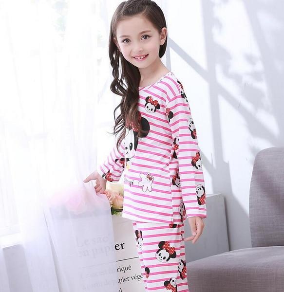 3-12 Years Children Pajama sets Cartoon kids Pyjamas Boys Girls Long Sleeve Pijamas For enfant child Cotton Clothes NS20