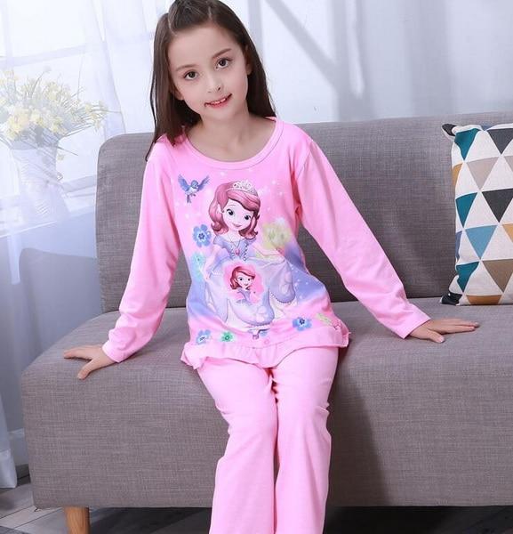 3-12 Years Children Pajama sets Cartoon kids Pyjamas Boys Girls Long Sleeve Pijamas For enfant child Cotton Clothes NS20